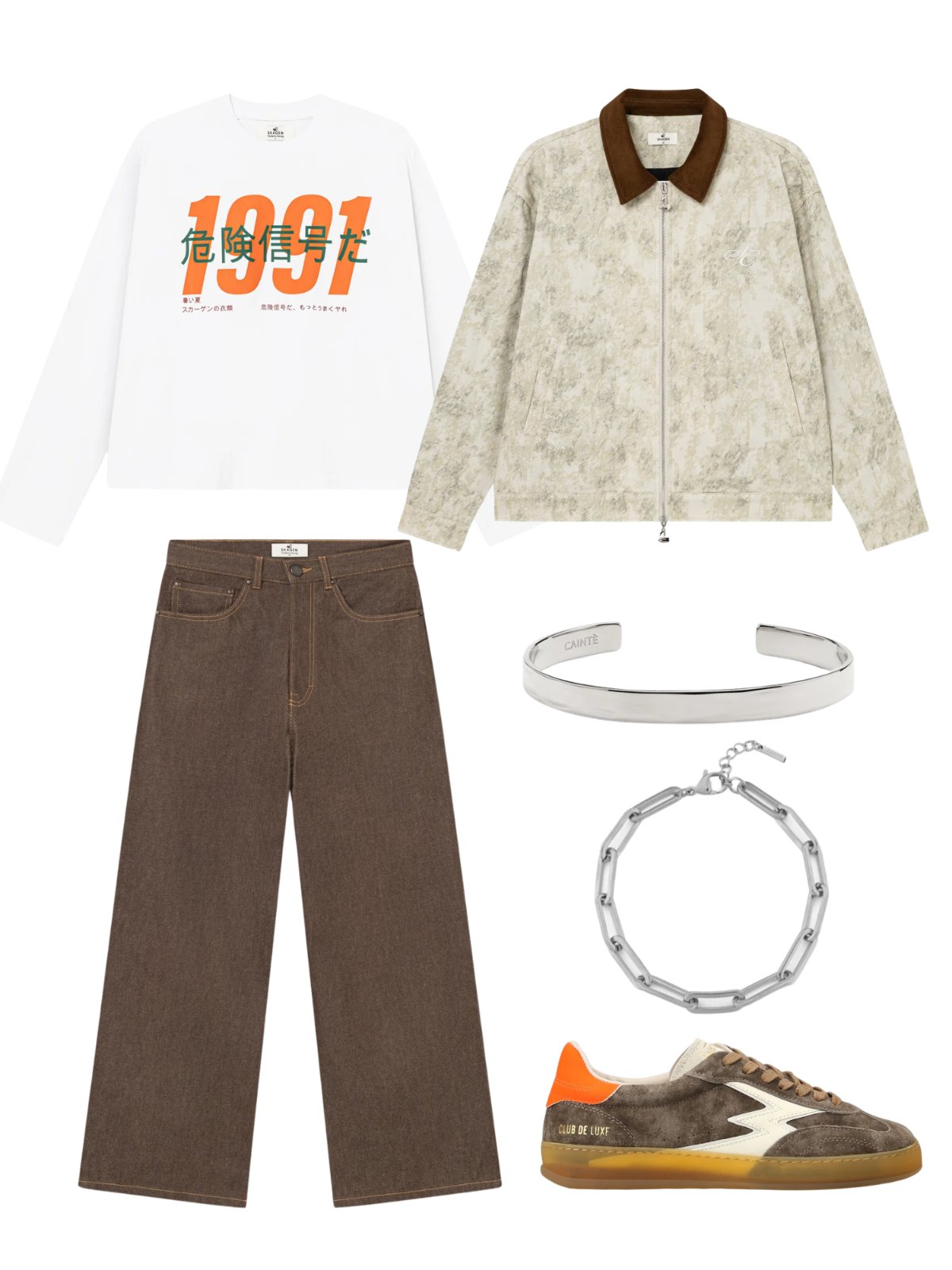 Brown Denim & Marble — streetwear — outfit herr — with jeans and t-shirt